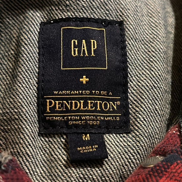 Gap‎ + Pendleton 1969 Icon Denim Jacket Dark Indigo #322751 Medium - Picture 9 of 11